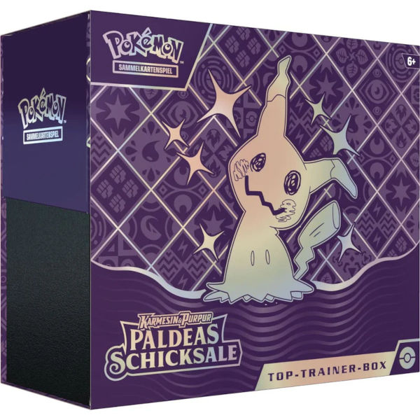 Karmesin & Purpur - Paldeas Schicksale Top Trainer Box Mimigma (deutsch)