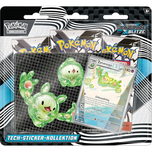 Karmesin & Purpur - Schwarze Blitze Tech Sticker Kollektion (deutsch)