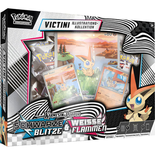 Karmesin & Purpur - Schwarze Blitze & Weisse Flammen Victini Illustrations Kollektion (deutsch)