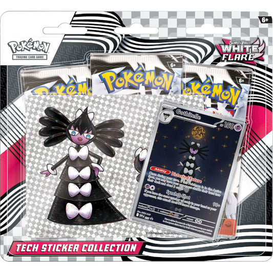 Karmesin & Purpur - Weisse Flammen Tech Sticker Kollektion (deutsch)